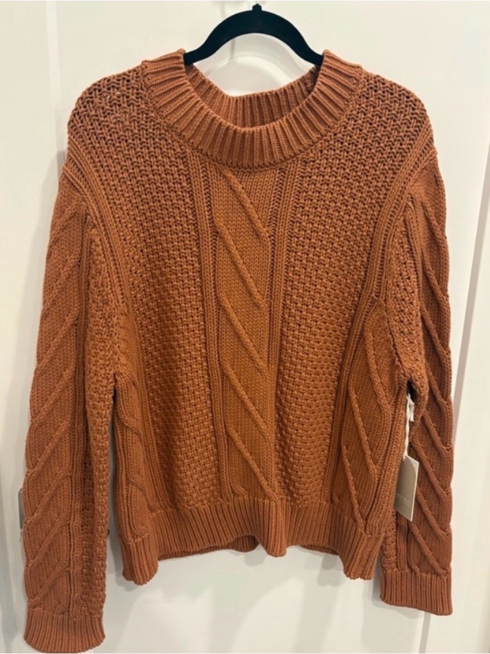Jackson Rowe Textured Cable Crewneck Sweater